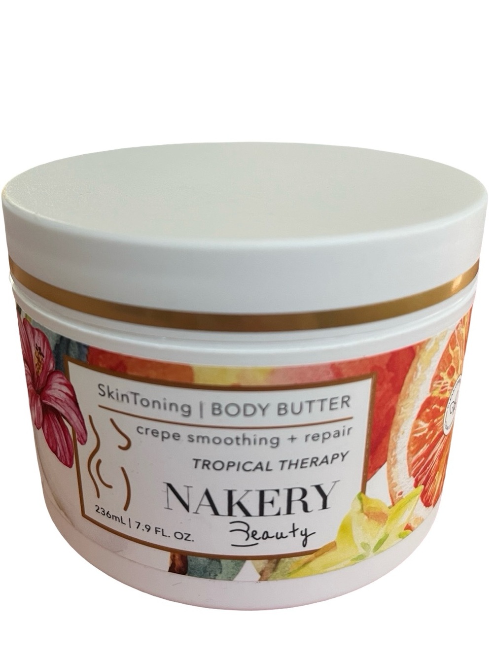 Nakery Beauty Tropical Therapy SkinToning Body Butter - White & Gold